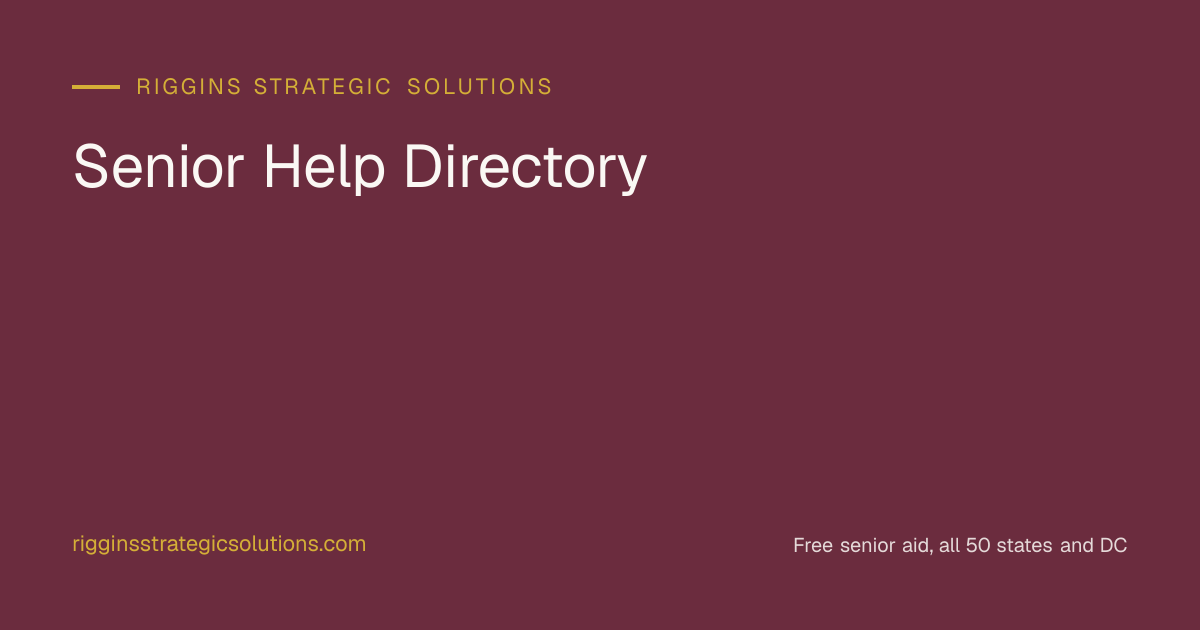 Senior Help Directory: Free Programs for Seniors & Families (by State ...